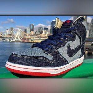 NIKE SB DUNK HIGH REESE FORBES DENIM MENS SZ 8 BRAND NEW 100% AUTHENTIC